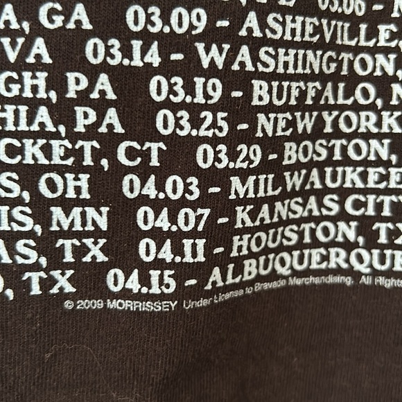 Morrissey Tour Tshirt
Black Graphic T-Shirt with Portrait Design
Size L - Picture 3 of 4